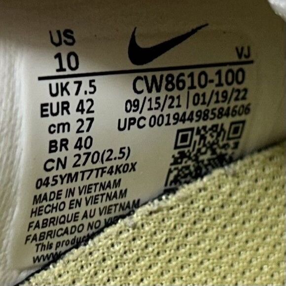 Nike Air Max 2090 CW8610-100 Women’s Size 10 White Athletic Running Shoes Used - Picture 11 of 11